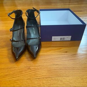 Stuart Weitzman black patent leather heels never worn.